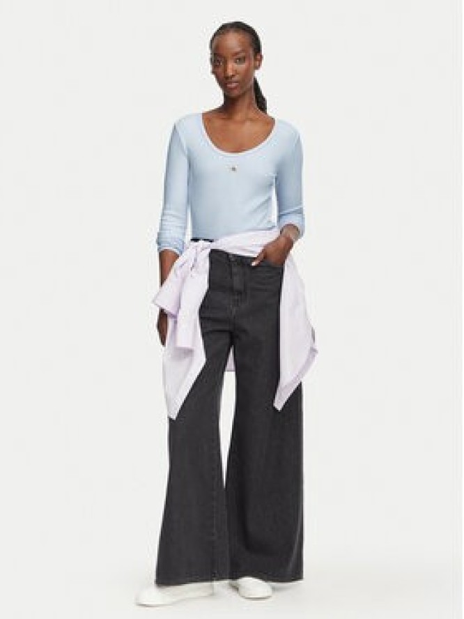 Calvin Klein Jeans Bluzka LV047D218G Fioletowy jasny Slim Fit