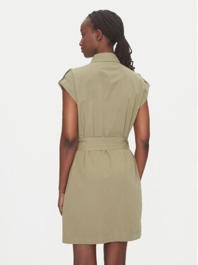 Gaudi Sukienka koszulowa 511BD15016 Zielony Regular Fit