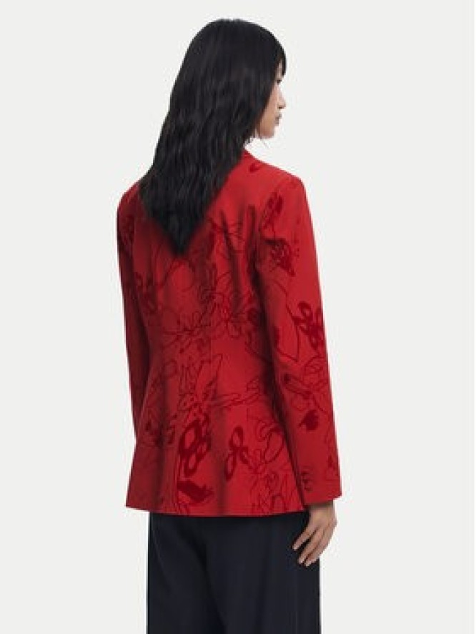 Desigual Marynarka Flockarty 25WWEW19 Czerwony Regular Fit