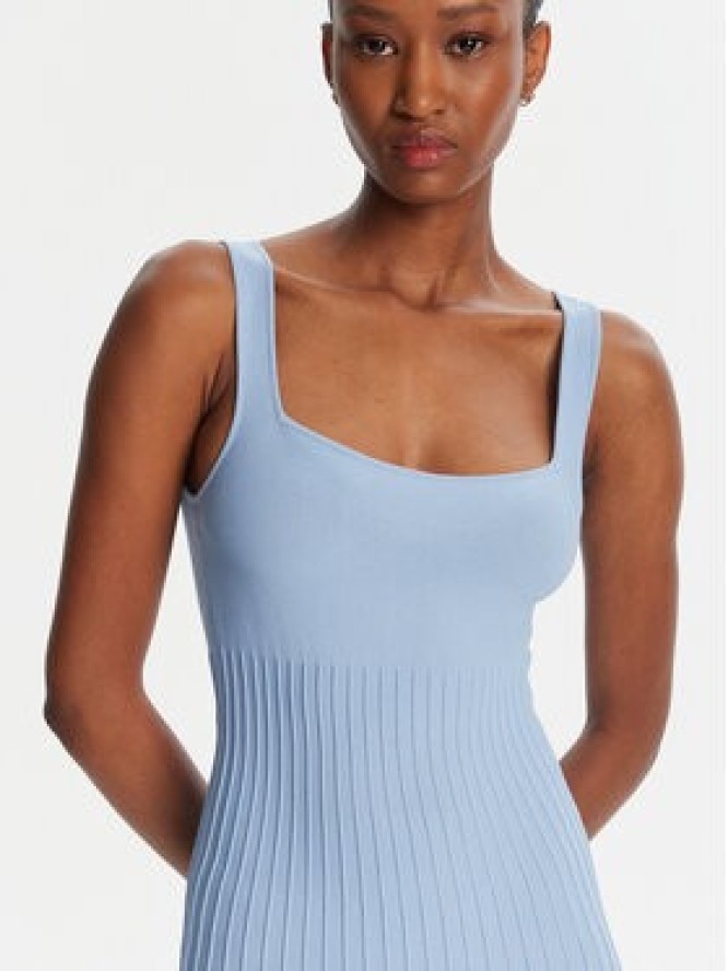 STAUD Sukienka dzianinowa Ellison R25R2199VN Błękitny Regular Fit