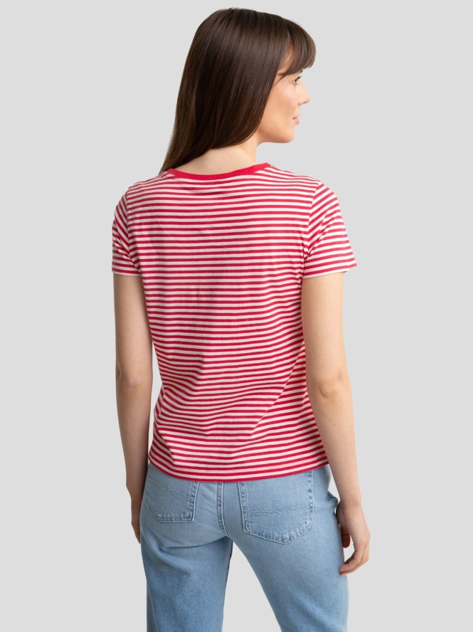 Koszulka damska w paski czerwono-biała Zenaida 603