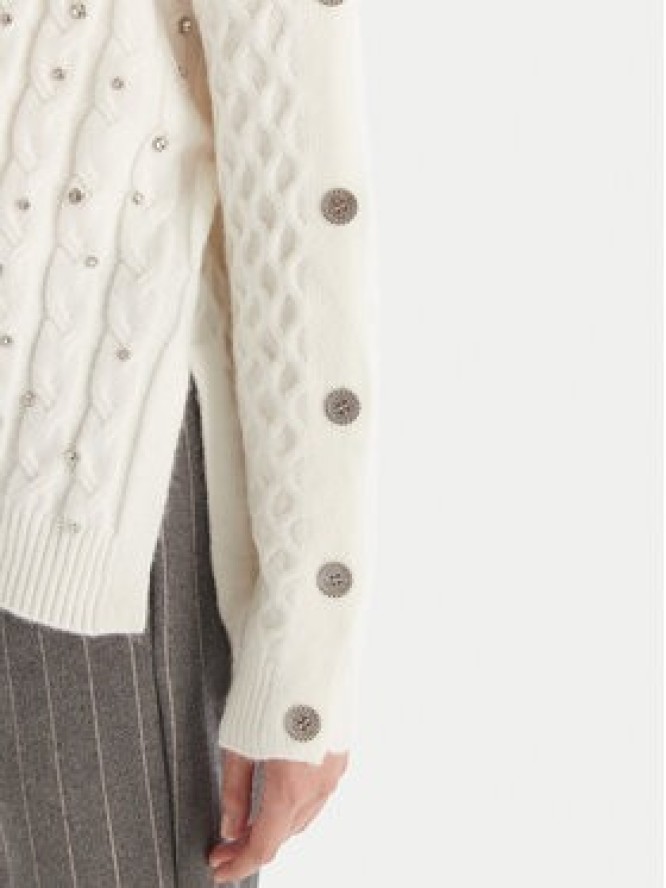 Fracomina Golf FR25WT7037K47101 Écru Relaxed Fit