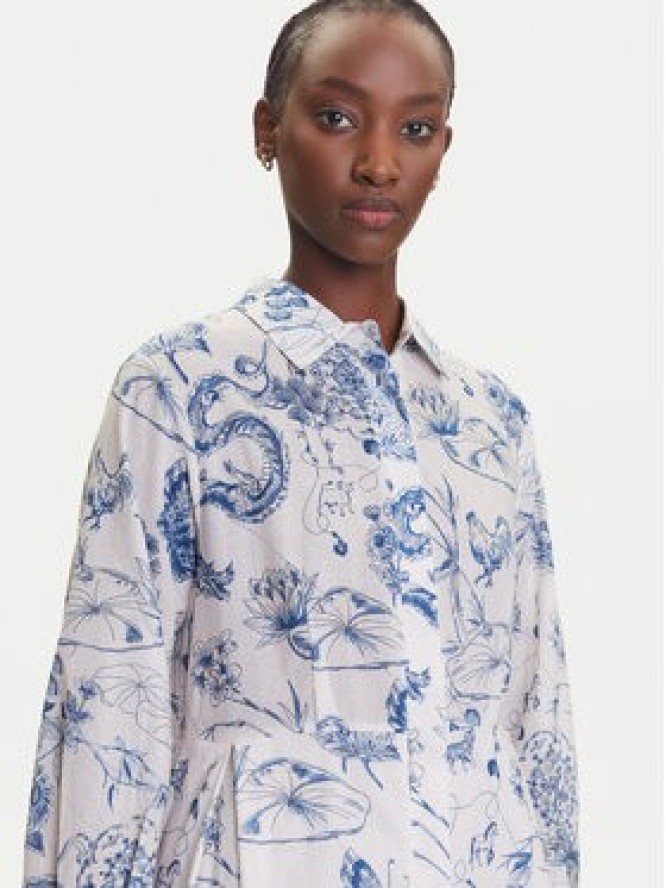 Fracomina Sukienka koszulowa FJ25SD3004W621N4 Niebieski Regular Fit