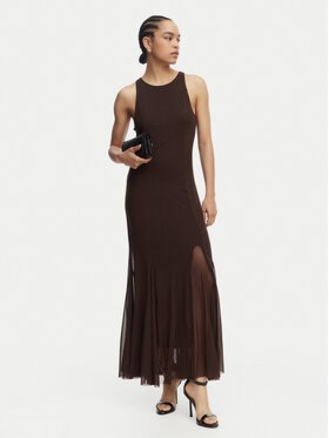 Guess Sukienka wieczorowa W6GK13 K2943 Brązowy Slim Fit
