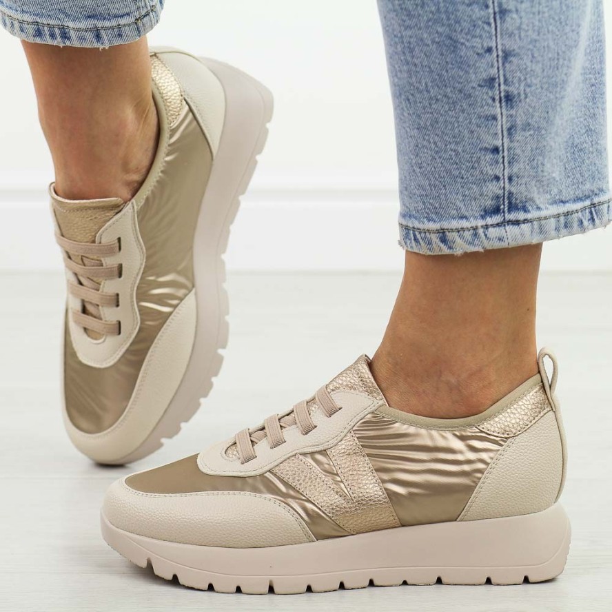 Złote sneakersy damskie Vinceza 58510