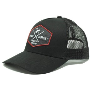 Czapka Trucker - 5 Paneli / Jeden rozmiar (Czarny/Czarny)