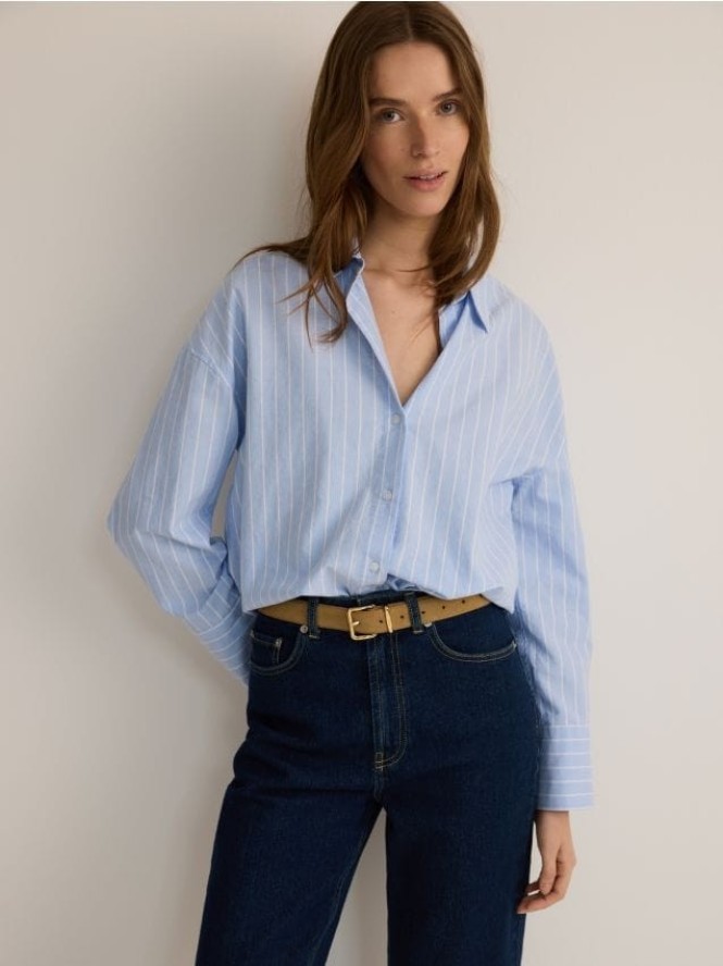 Zamszowy pasek z klamrą - beżowy