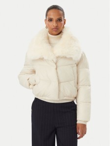 Rinascimento Kurtka zimowa CFC0127039003 Kremowy Regular Fit