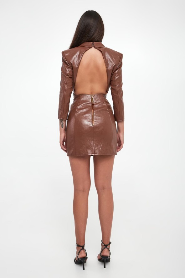 Sukienka mini z ekoskóry ELISABETTA FRANCHI