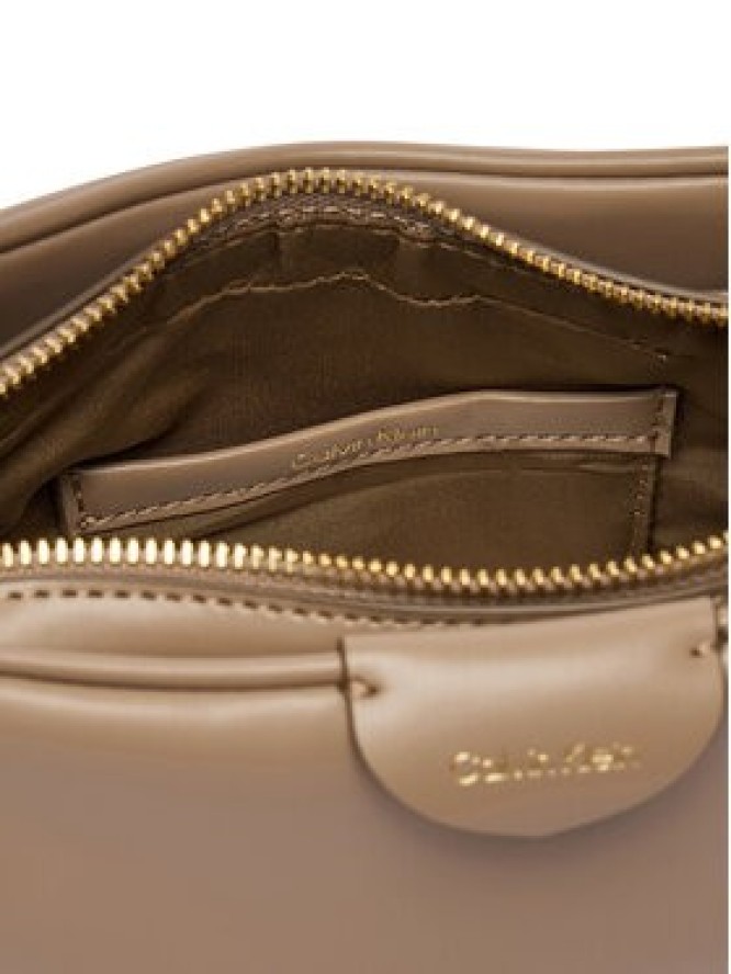 Calvin Klein Torebka Emblem Trio Top Handle Camera Ba LV04F3370G Beżowy