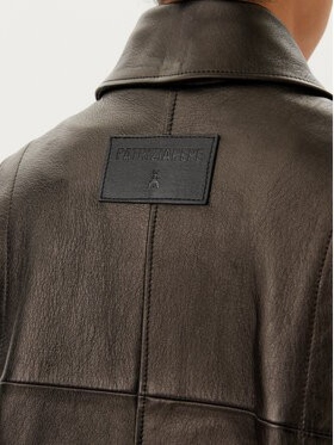 Patrizia Pepe Kurtka skórzana 8O0160 L143 K103 Czarny Regular Fit