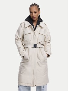 Desigual Kurtka przejściowa Empire 25WWEW58 Écru Regular Fit