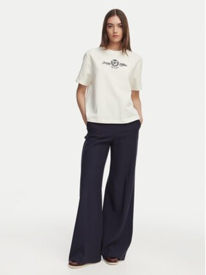 Tommy Hilfiger T-Shirt Crest WW0WW48713 Biały Relaxed Fit