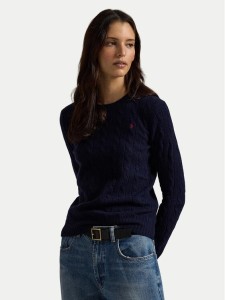 Polo Ralph Lauren Sweter 211A91216003 Granatowy Straight Fit
