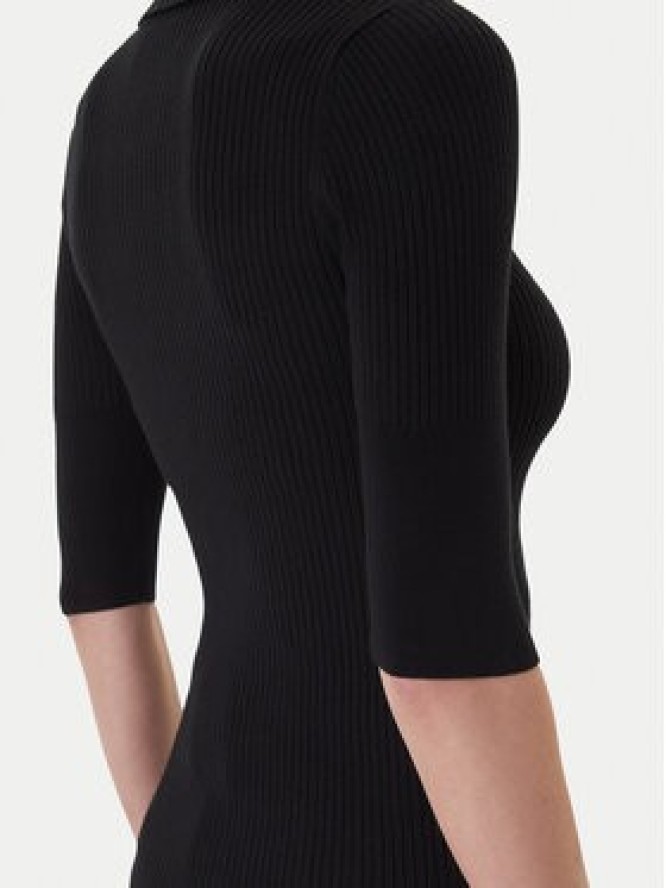 KAOS Sweter RI1NT053 0001 Czarny Regular Fit