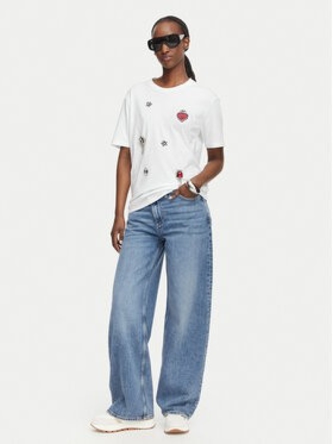 Liu Jo T-Shirt WF6324 J0088 Biały Regular Fit