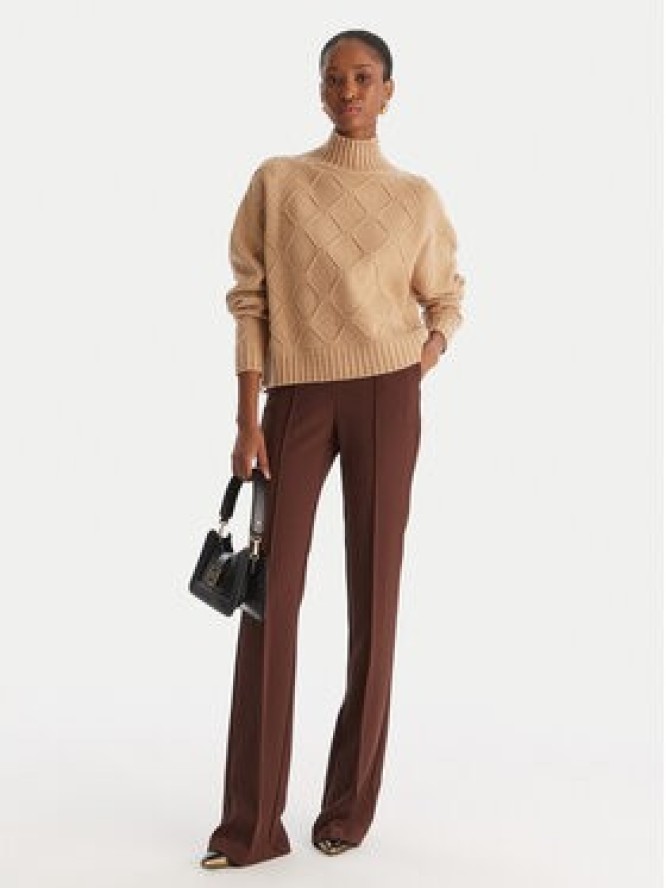 Elisabetta Franchi Sweter MK-55T-57E2 Brązowy Regular Fit