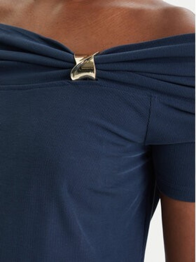 Guess Bluzka W6GP12 K2935 Granatowy Regular Fit