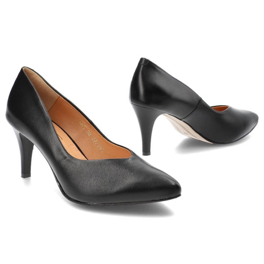 Czarne Czółenka Clasicco Eleganckie Buty Na Obcasie