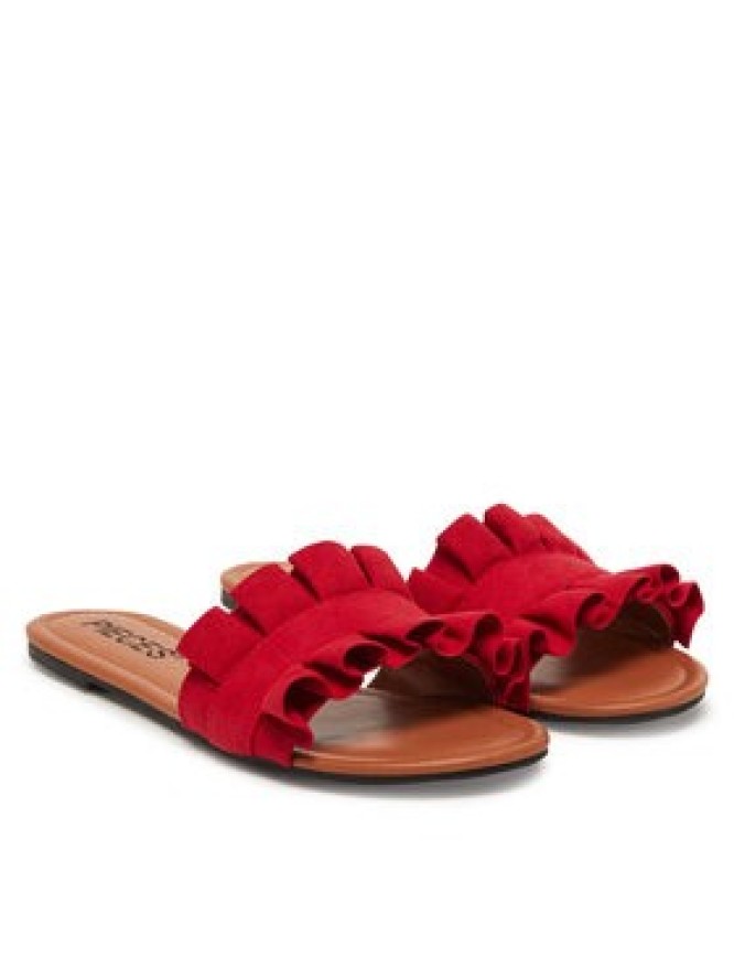 Pieces Klapki Nola 17101699 Czerwony