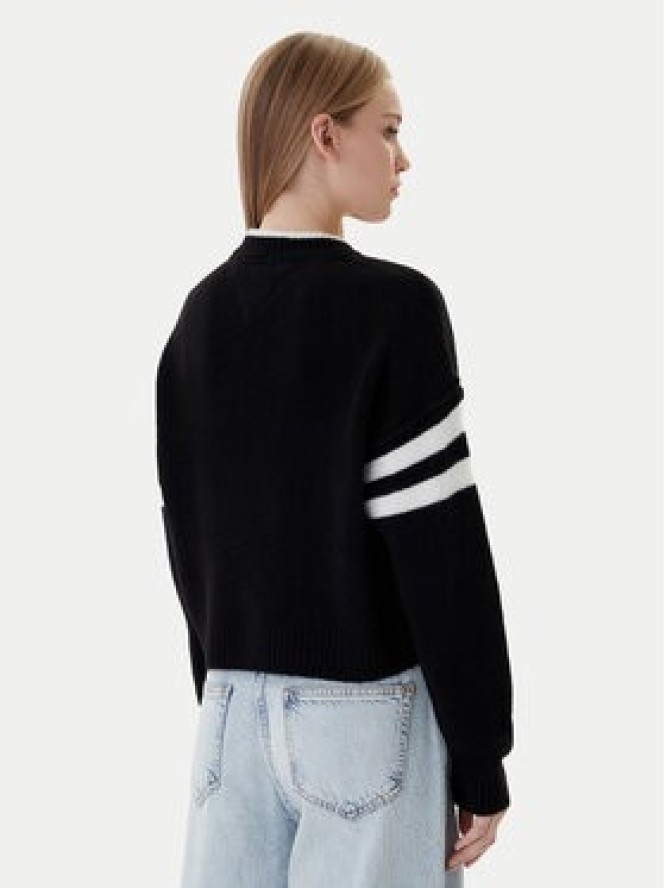 Tommy Jeans Sweter 85 Varsity DW0DW22033 Czarny Regular Fit
