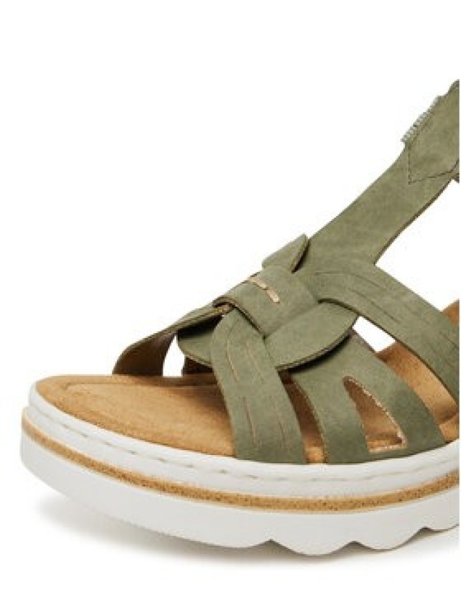 Rieker Sandały 67459-52 Zielony