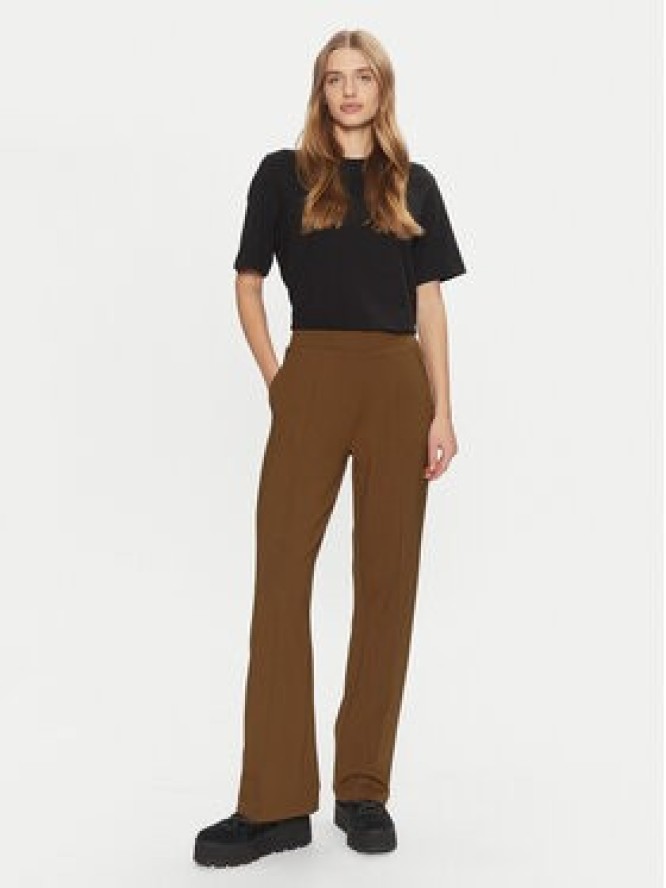 Vila Spodnie materiałowe Reflecti 14098897 Brązowy Wide Leg