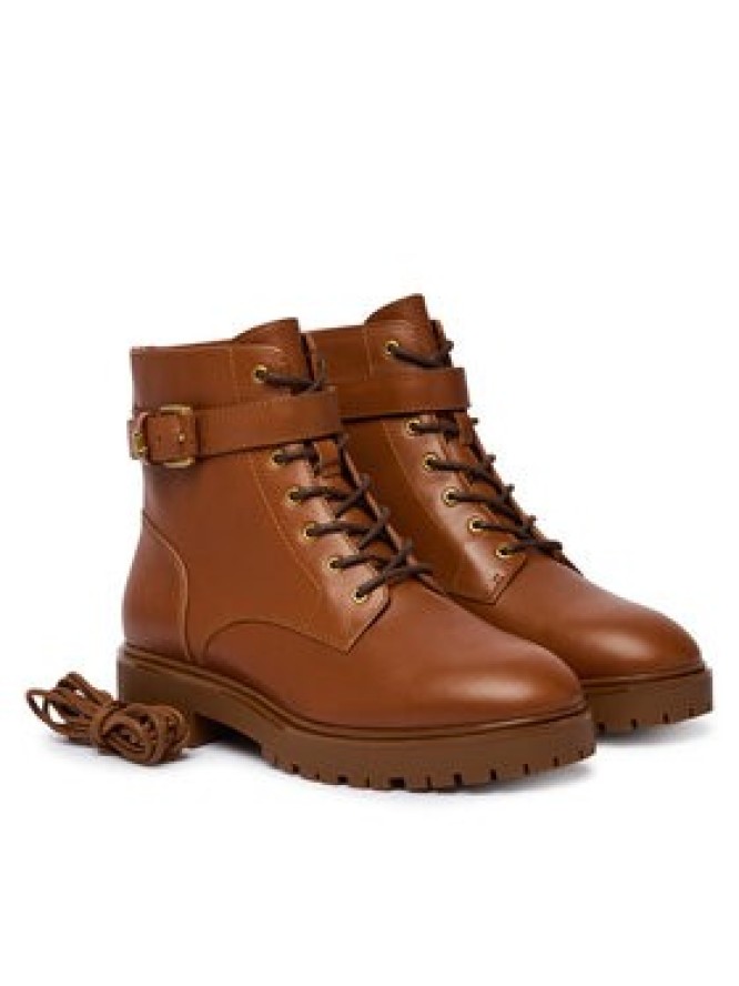 LAUREN RALPH LAUREN Trzewiki Allyson Logo Bo Bte 802P12046002 Brązowy