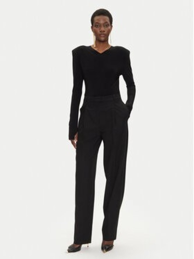 NORMA KAMALI Bluzka KK4246PLF32001 Czarny Regular Fit