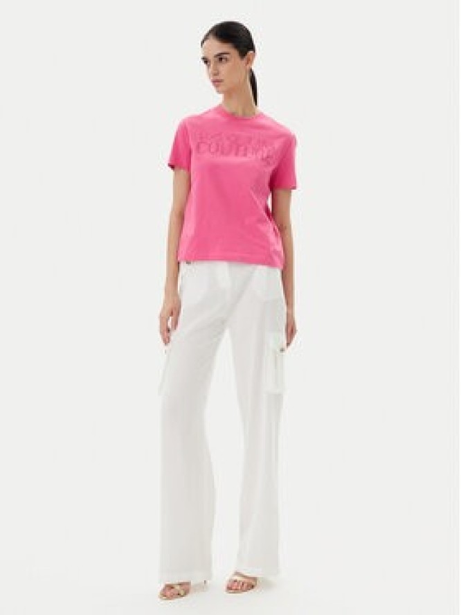 Versace Jeans Couture T-Shirt 78HAHS04 Różowy Regular Fit