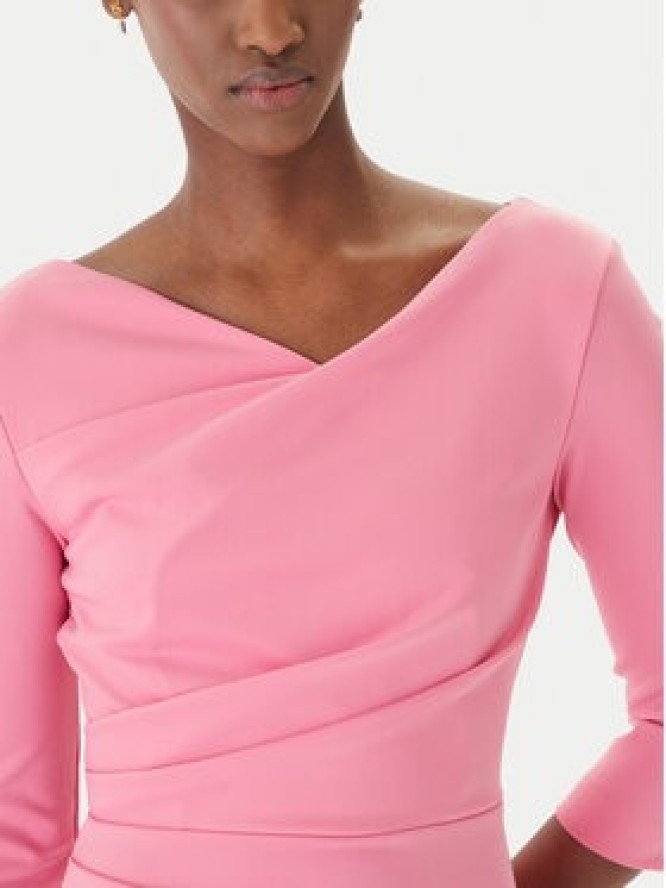 Rinascimento Sukienka koktajlowa CFC0127699003 Różowy Slim Fit