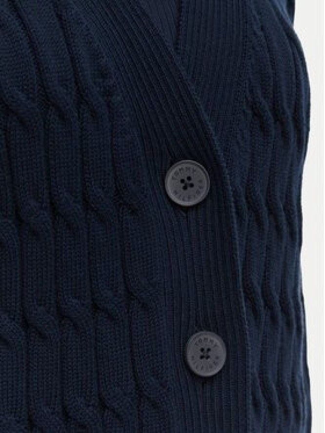 Tommy Hilfiger Kardigan WW0WW50078 Granatowy Relaxed Fit