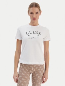 Guess T-Shirt V6RI02 J1314 Biały Regular Fit