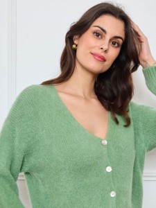 CXL by Christian Lacroix Kardigan w kolorze zielonym rozmiar: onesize