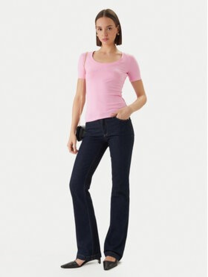 Just Cavalli T-Shirt 80PAHE22 CJ112 Różowy Slim Fit