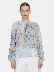 Guess Bluzka W5GH60 W0WA2 Niebieski Regular Fit