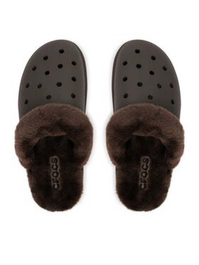 Crocs Kapcie Classic Fuzz Scuff 212143 Brązowy