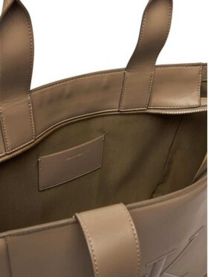 Calvin Klein Torebka Bold Ck Medium Tote LV04F3218G Beżowy