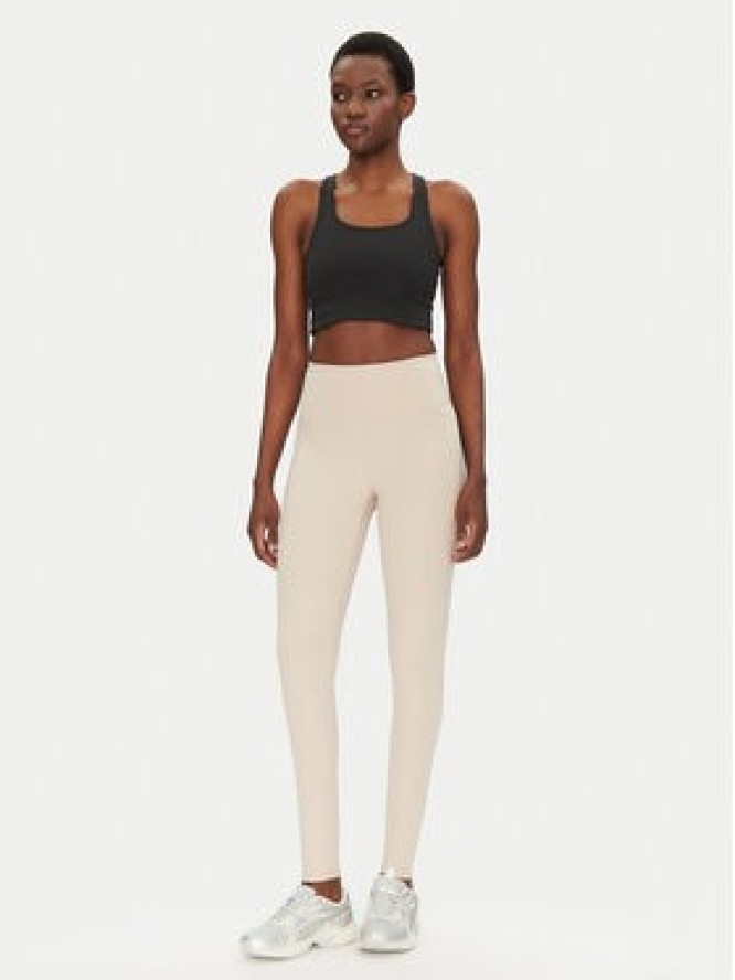 Girlfriend Collective Legginsy Rib High-Rise 4034 Beżowy Slim Fit