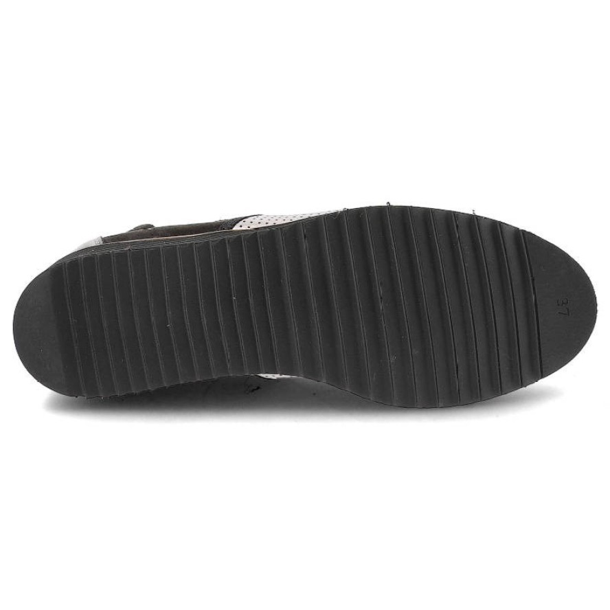 Srebrne Botki Karino Modne Skórzane Sztyblety