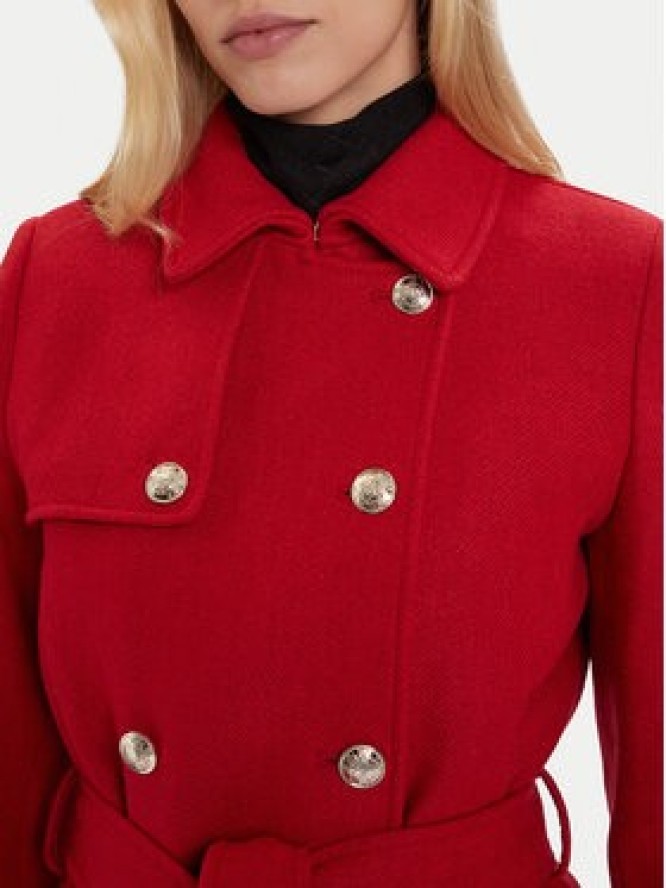 Morgan Płaszcz wełniany 242-GEVA Czerwony Regular Fit