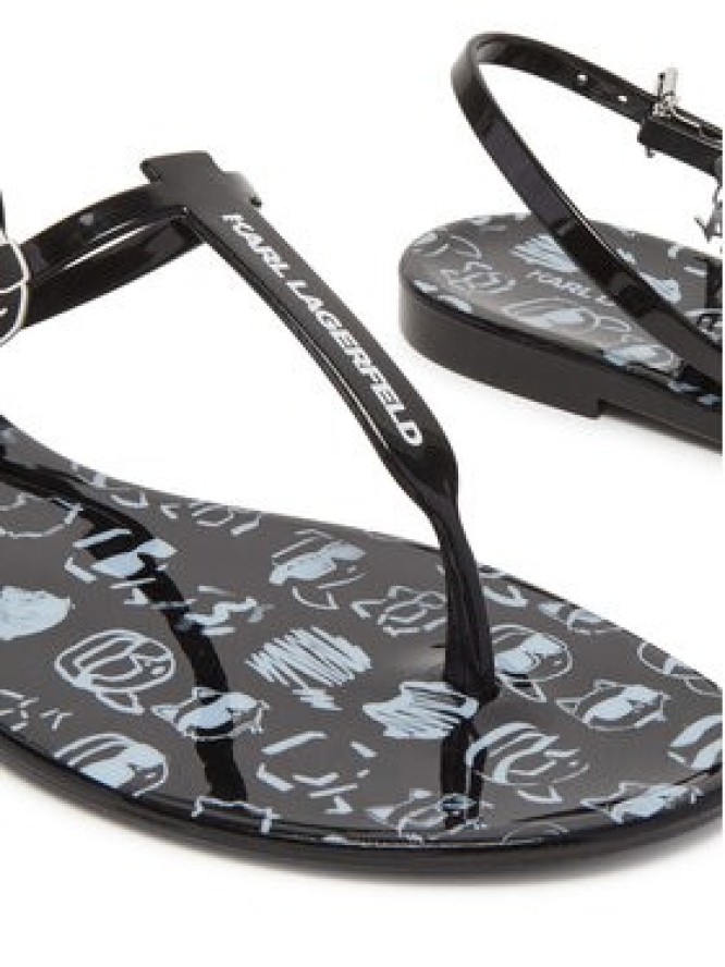 KARL LAGERFELD Sandały Jelly KL80002G Czarny