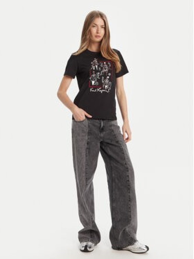 KARL LAGERFELD T-Shirt A3W17099 Czarny Regular Fit