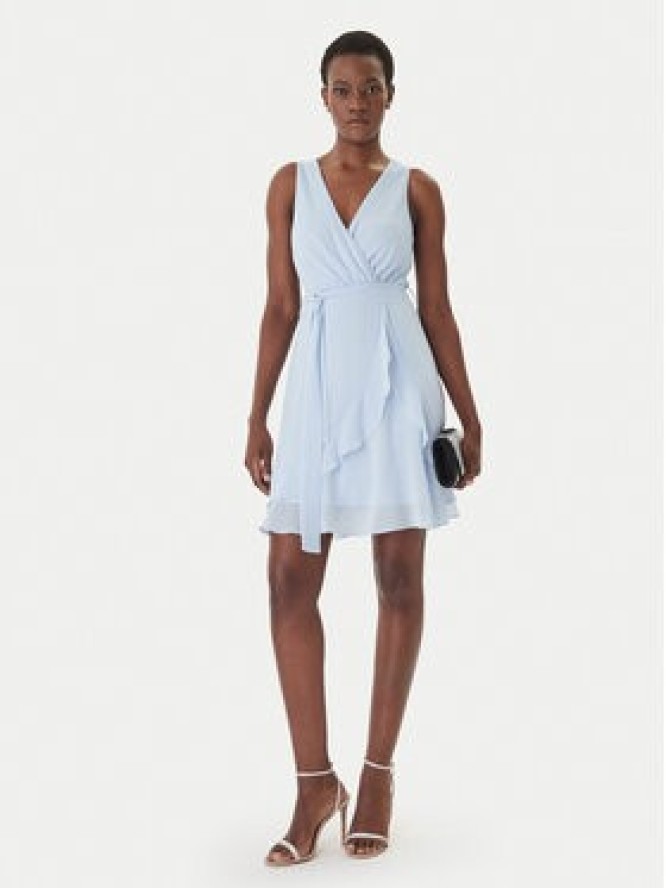 Morgan Sukienka koktajlowa 241-ROSVAL Błękitny Regular Fit