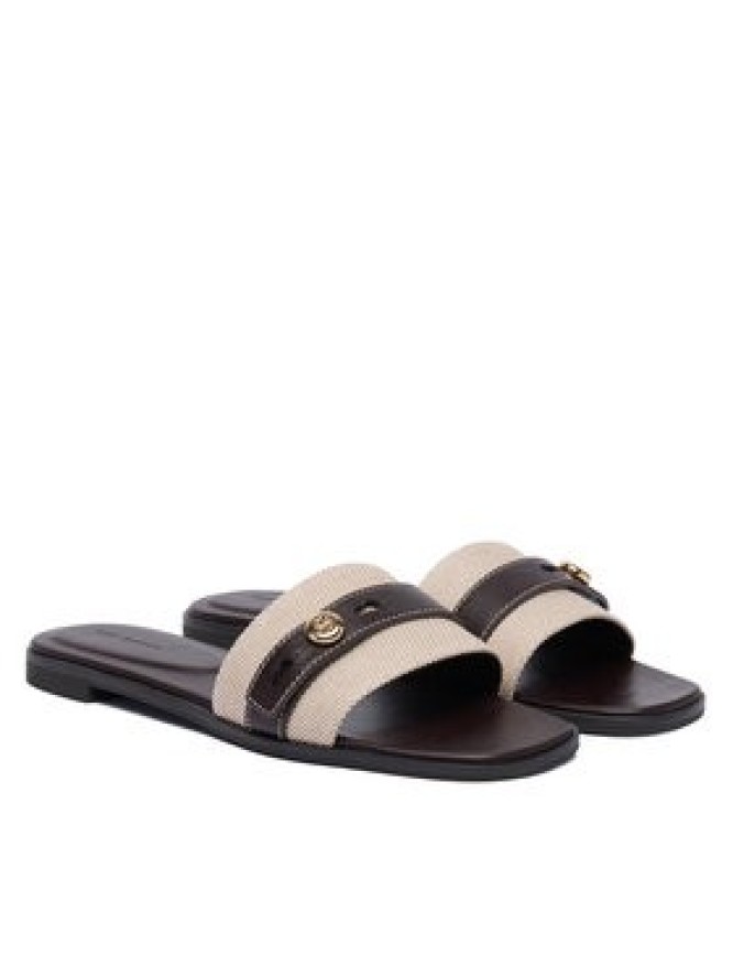 Tory Burch Klapki Romy Slide 183307 Brązowy