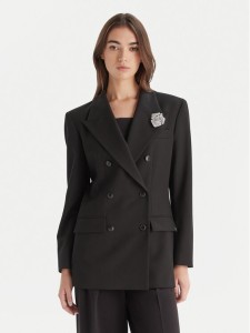 HUGO Marynarka Amelora 50547694 Czarny Oversize