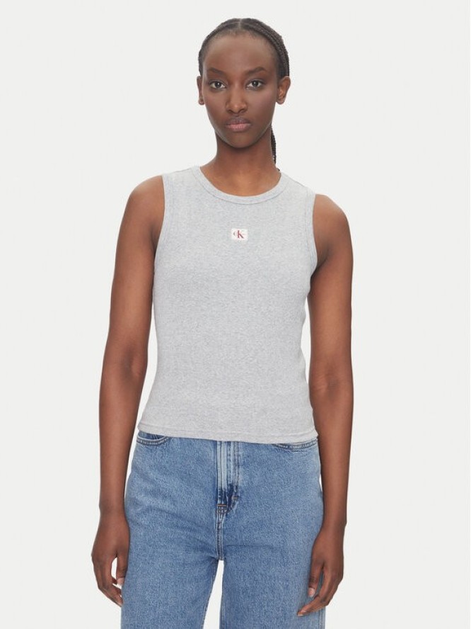 Calvin Klein Jeans Top LV047C201G Szary Slim Fit