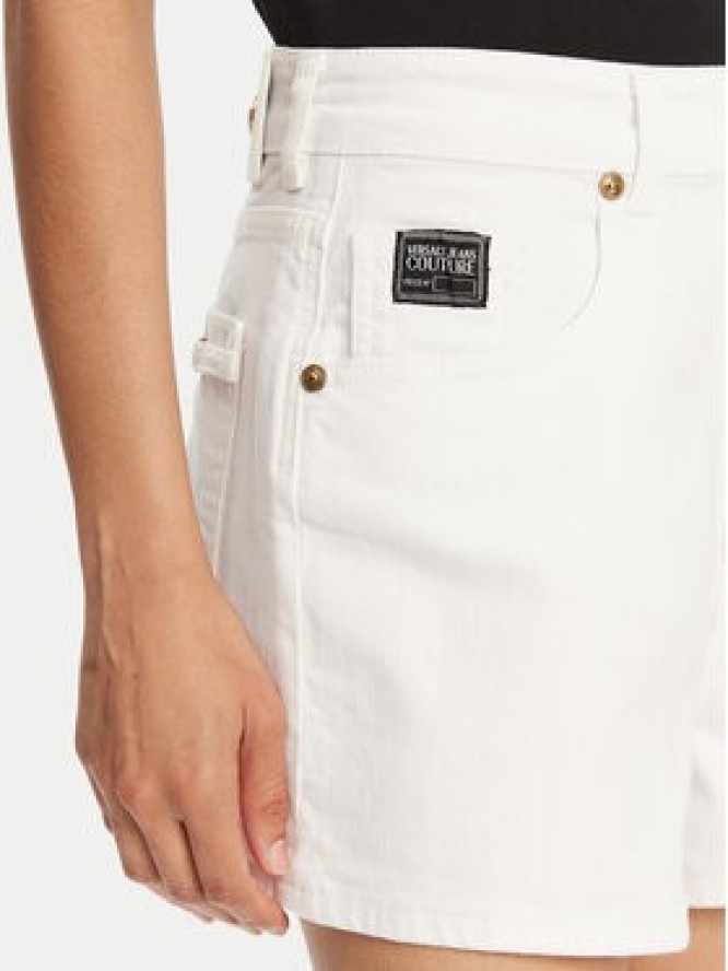 Versace Jeans Couture Szorty jeansowe 78HAD514 Biały Straight Fit