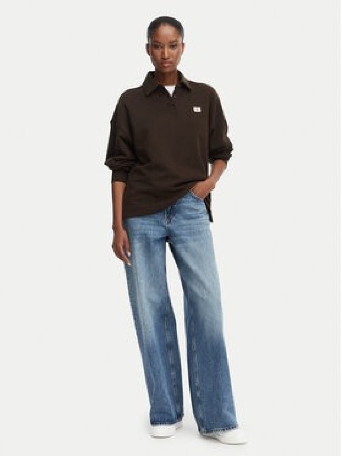 Calvin Klein Jeans Bluza LV047G230G Brązowy ciemny Relaxed Fit