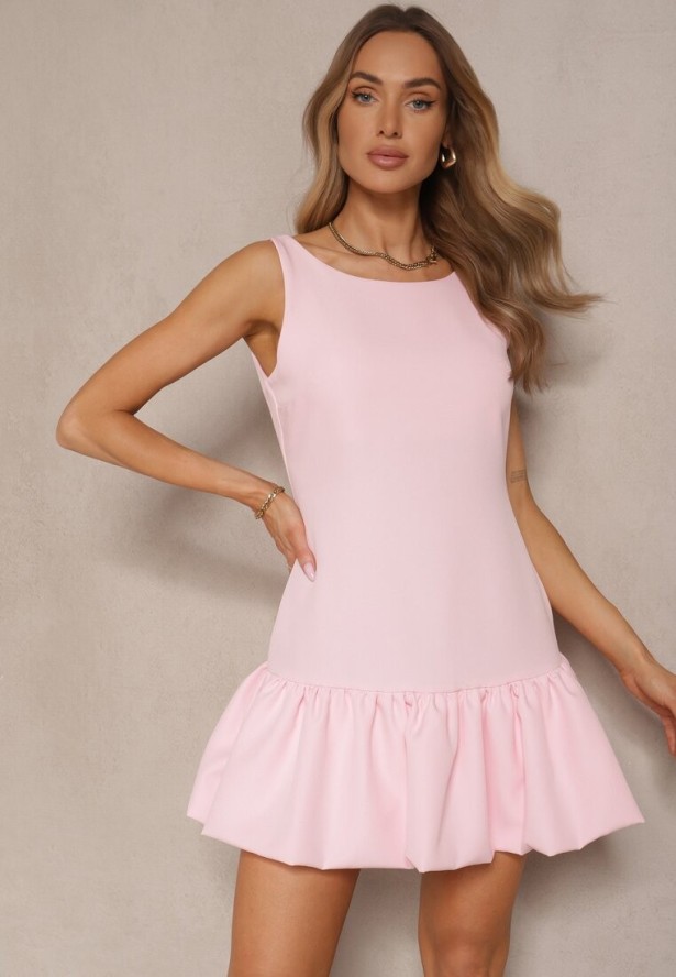 Różowy Kombinezon Ozdobiony Falbanką Novelisca